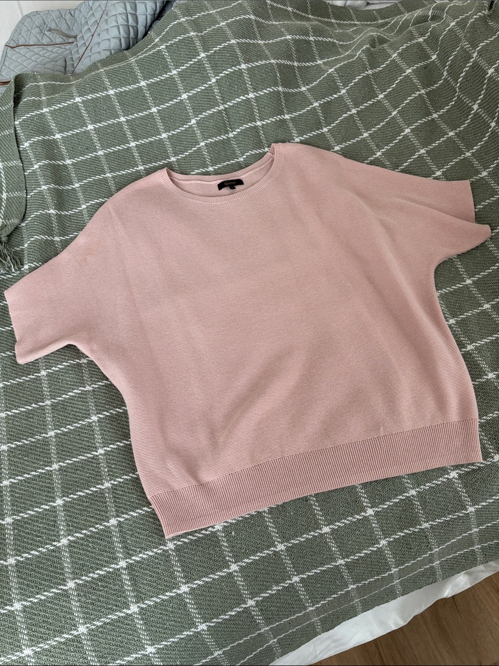 Quince Dusty Pink Short Sleeve Knit Top